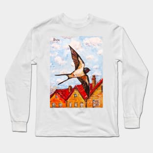 Swallow. The Symbol of Spring and Home Long Sleeve T-Shirt